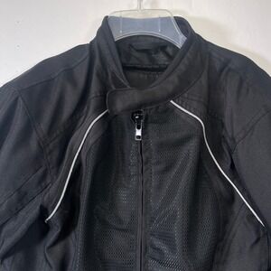 BILT Motorcycle Jacket Black Mesh Racing Sportbike Riding Coat Mens